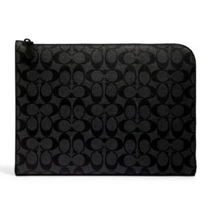 Coach Zip Portfolio Monogram Signature Canvas